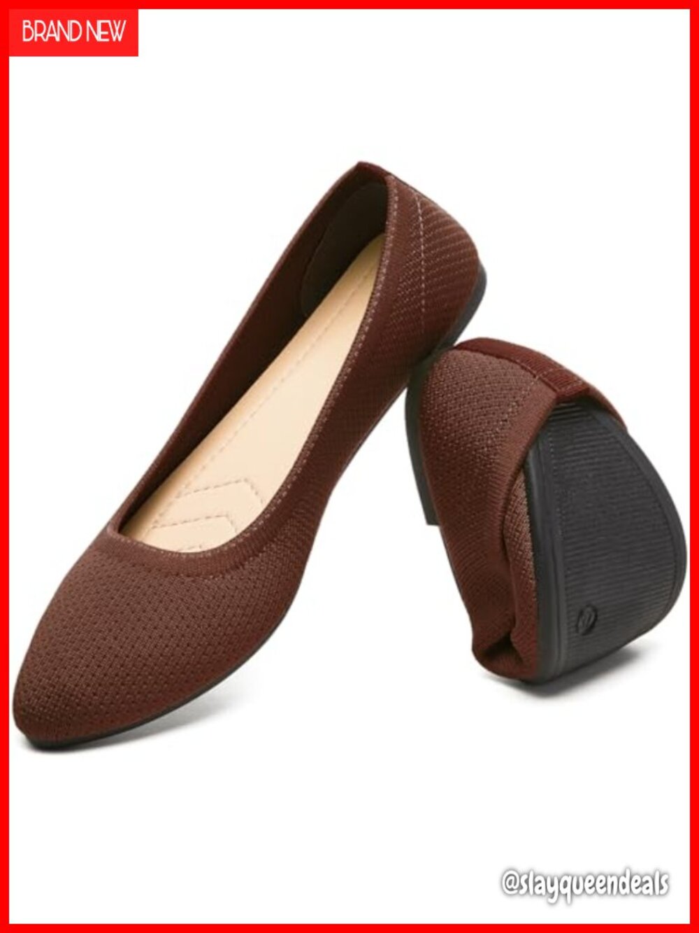Women's Ballet Flats Comfortable Mesh Pointed Toe Slip On Dress Shoes